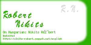 robert nikits business card
